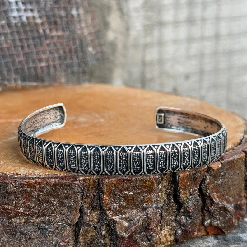 Men Silver Cuff Bracelet , Silver Handmade Cuff Bracelet , Men Adjustable Bracelet , Mens Silver Handmade Bangle , 925k Sterling Silver
