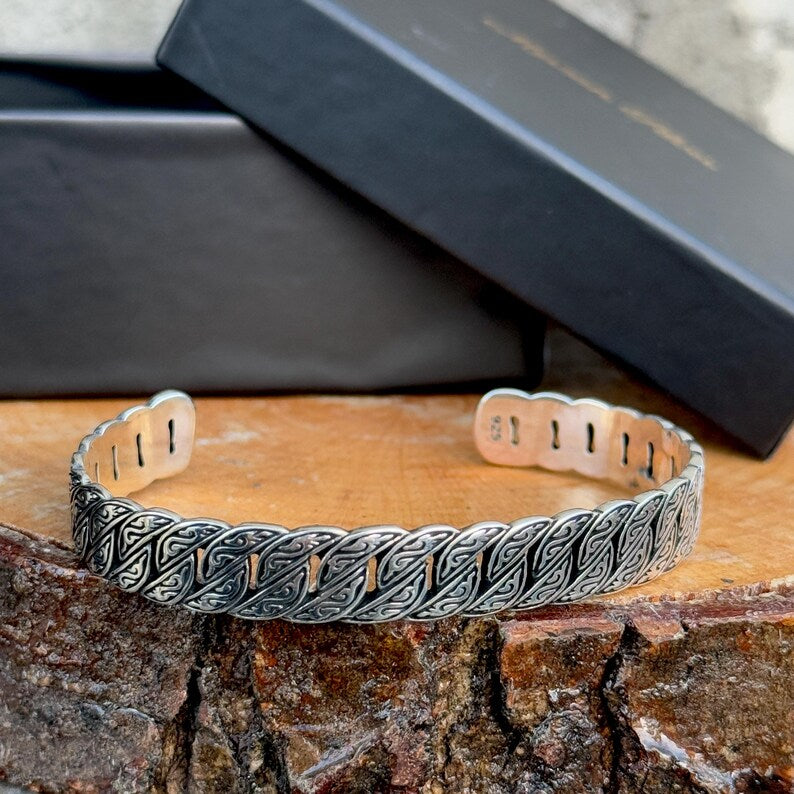 Men Silver Cuff Bracelet , Silver Handmade Cuff Bracelet , Men Adjustable Bracelet , Mens Silver Handmade Bangle , 925k Sterling Silver